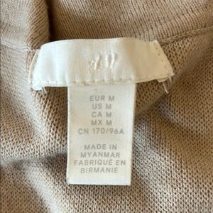 H and M Beige Knit Sweater